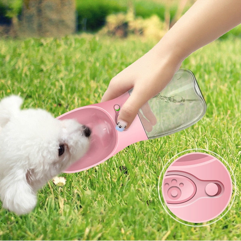 Outdoor Pet Water Bottle — One-Touch, BPA-Free, 350ml & 550ml