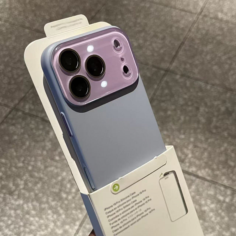 iPhone-Hülle mit Litschi-Muster – Kristall-Linsenschutz, PC-Hardcase mit Skin-Feel