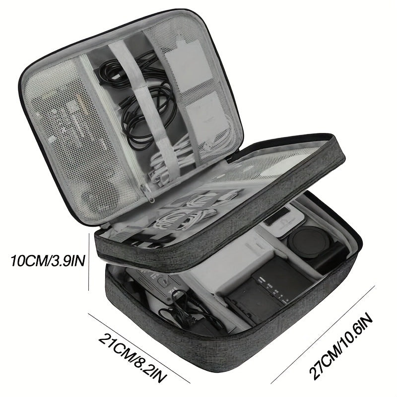 Waterproof Travel Cable Organizer Bag — USB & Charger Storage Pouch