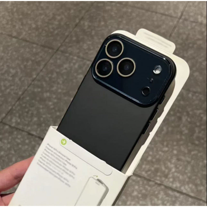 iPhone-Hülle mit Litschi-Muster – Kristall-Linsenschutz, PC-Hardcase mit Skin-Feel