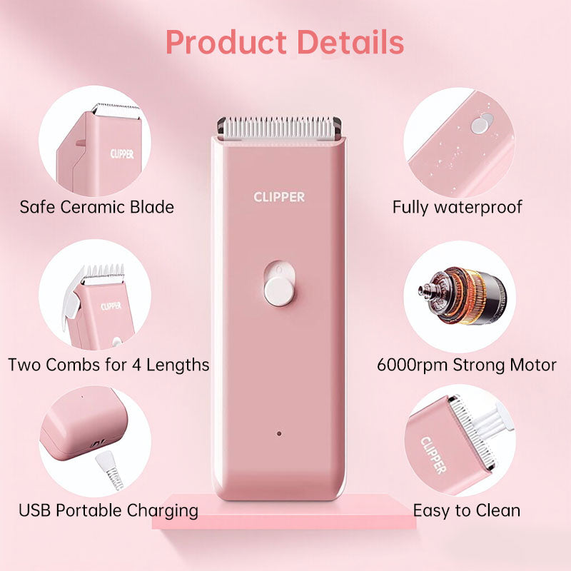 Professional Cordless Pet Hair Clippers — Quiet Waterproof Dog Grooming Kit