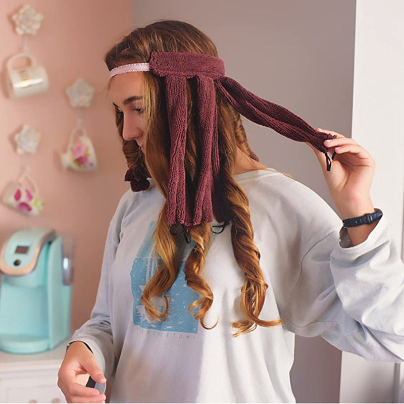 Heatless curling headband overnight waves and curls zero heat damage
