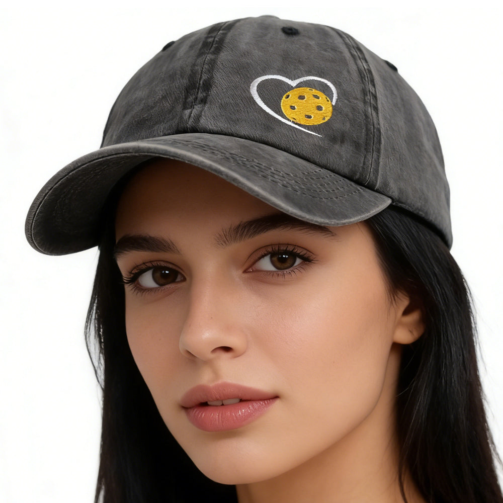 Adjustable embroidered pickleball baseball cap one size fits most
