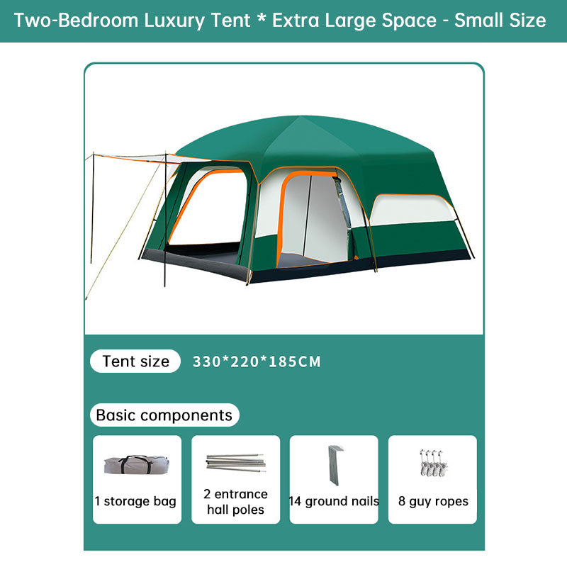 Family Tunnel Camping Tent — Waterproof & Windproof (2–12 People)