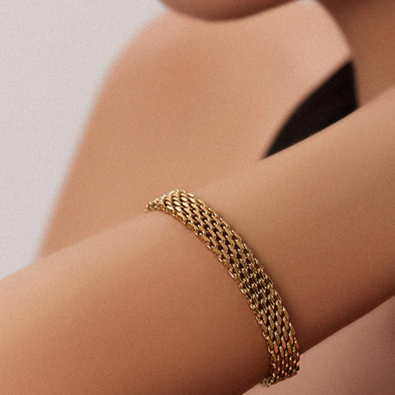 Women's Chain Bracelet — Business Casual, Gold & Silver