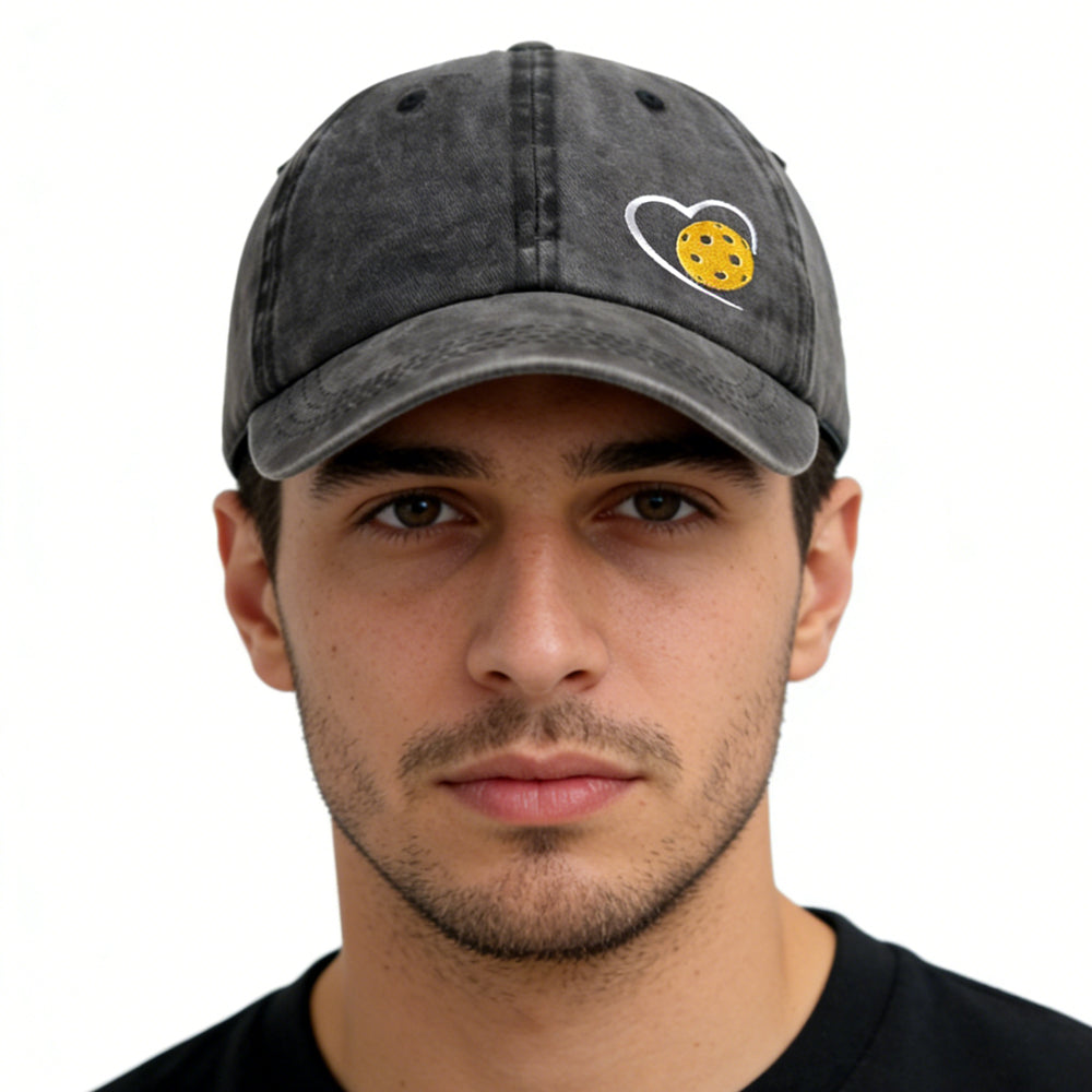 Pickleball Hat — Adjustable Embroidered Baseball Cap