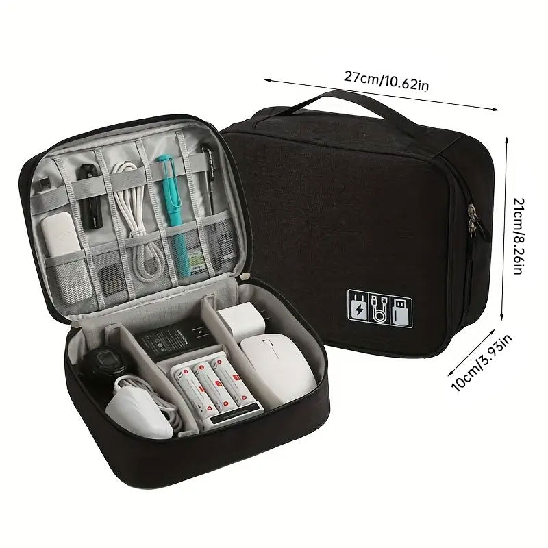 Waterproof Travel Cable Organizer Bag — USB & Charger Storage Pouch