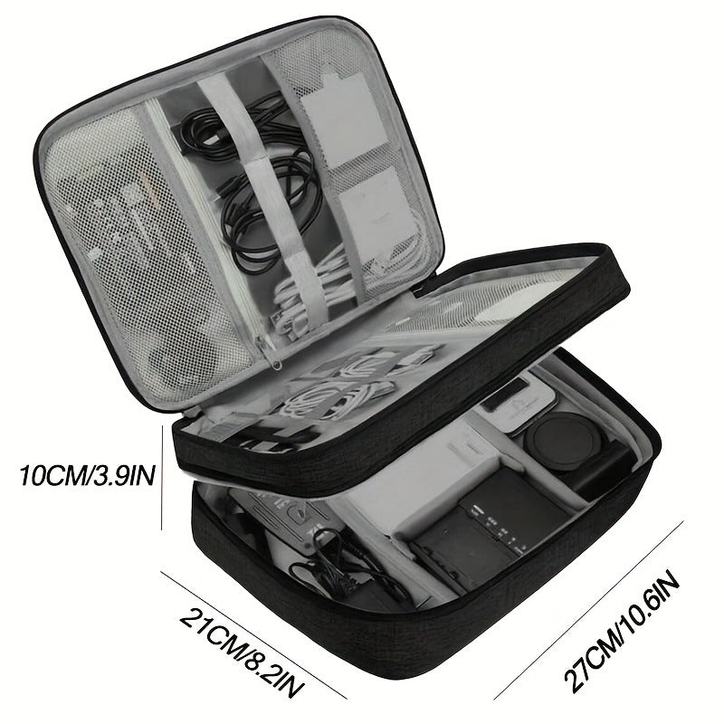 Waterproof Travel Cable Organizer Bag — USB & Charger Storage Pouch