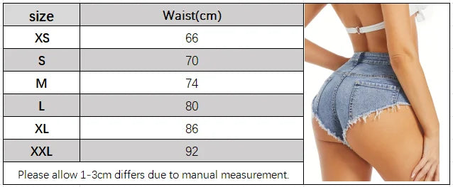 High-Rise Washed Slim Denim Shorts — Women's Streetwear Summer Jean Shorts