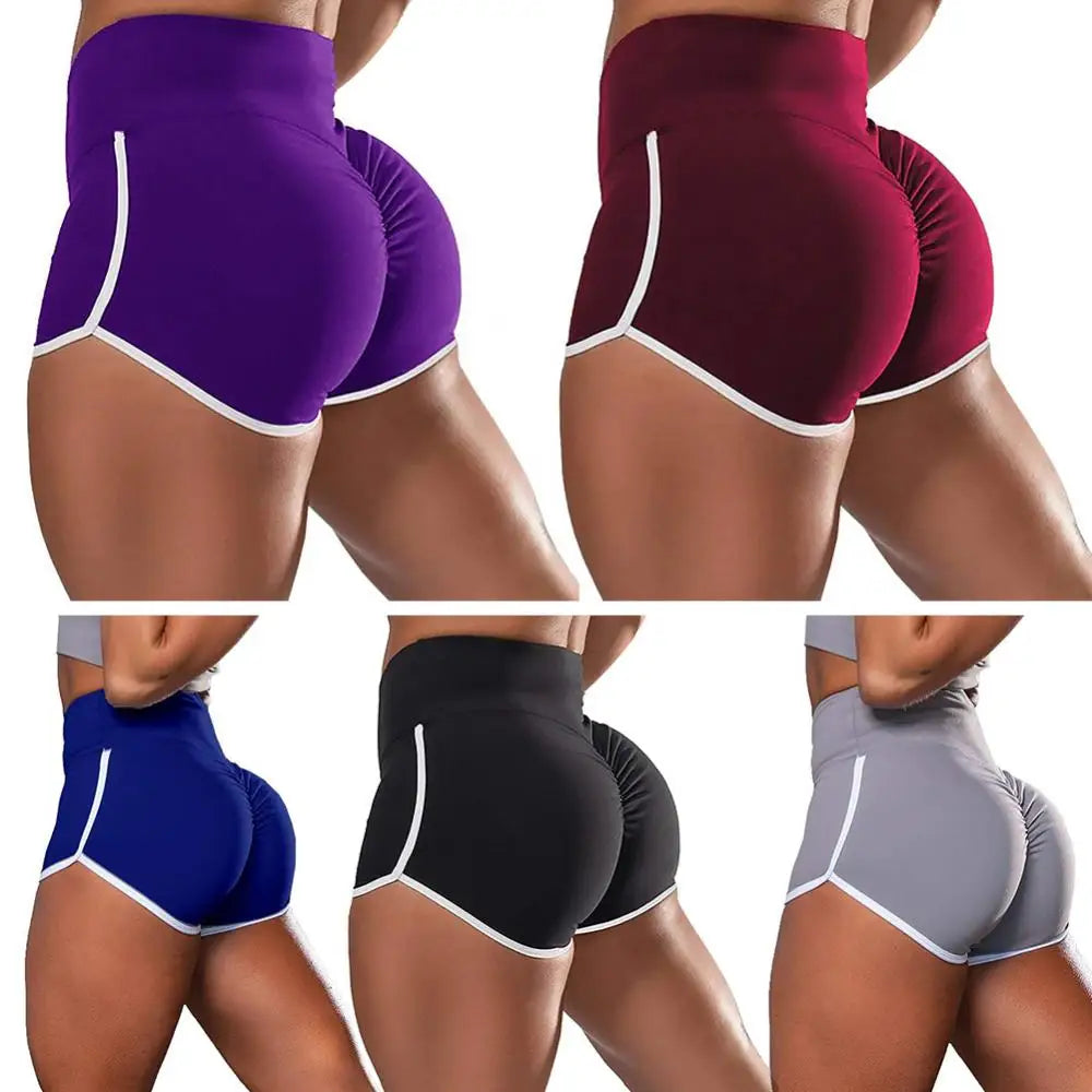 Seamless Stretch Fitness Shorts — Push-Up Gym Yoga & Running Shorts