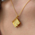 Personalized Star & Moon Pendant Necklace — Gold & Silver