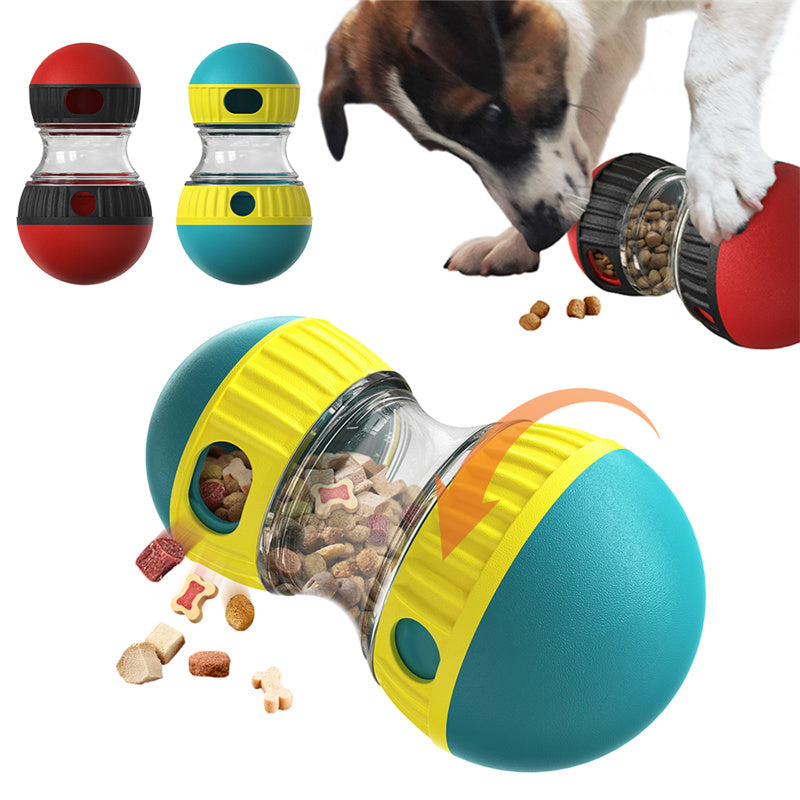 Interactive dog puzzle feeder slow feed tumbler toy mental stimulation