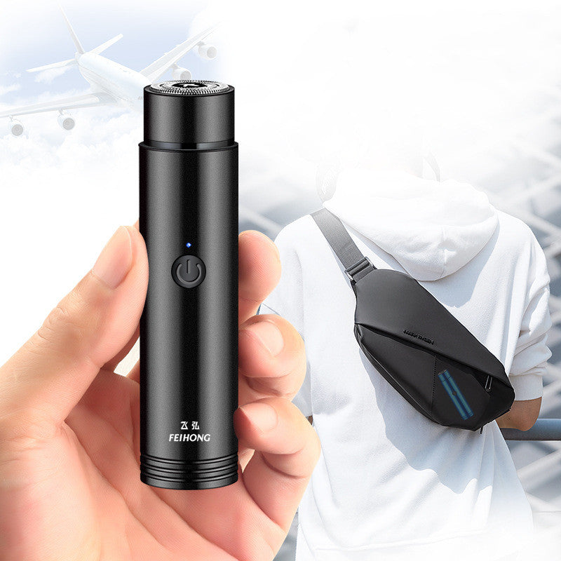 Portable USB Rechargeable Mini Electric Shaver — Men's Travel Grooming
