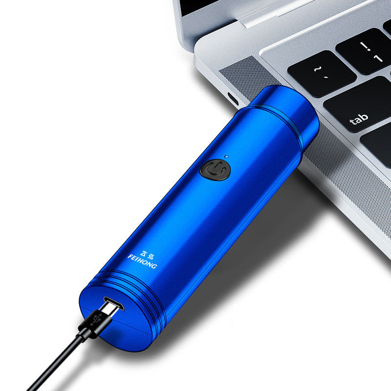 Tragbarer, über USB wiederaufladbarer Mini-Elektrorasierer – Reisepflege für Herren