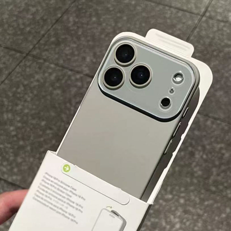 iPhone-Hülle mit Litschi-Muster – Kristall-Linsenschutz, PC-Hardcase mit Skin-Feel